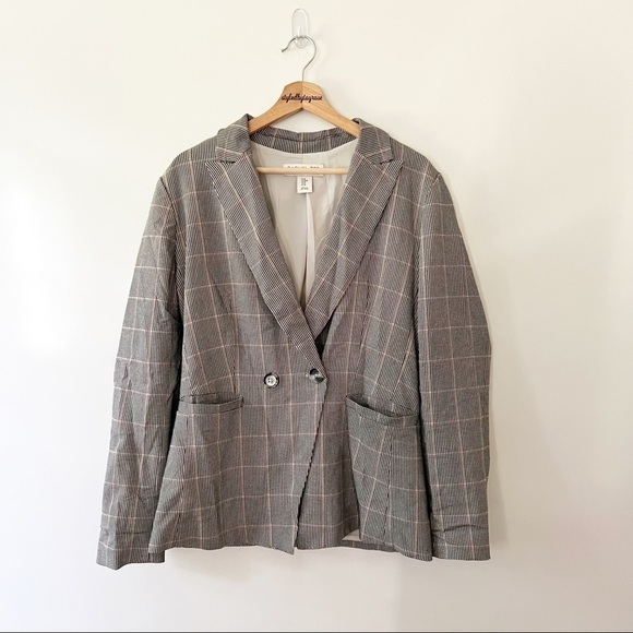 Rachel Zoe Oversized Plaid Blazer - Picture 2 of 9